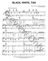 Black White Tan piano sheet music cover